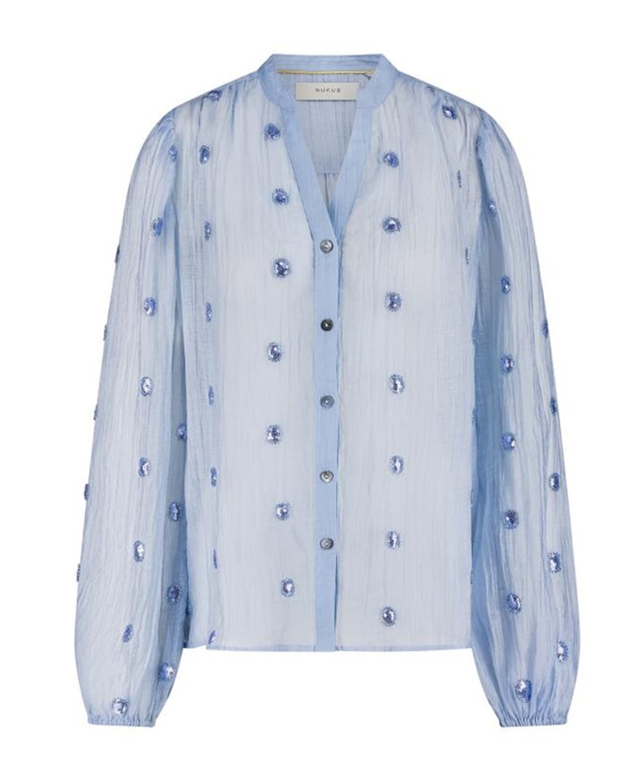 Dames blouse blauw