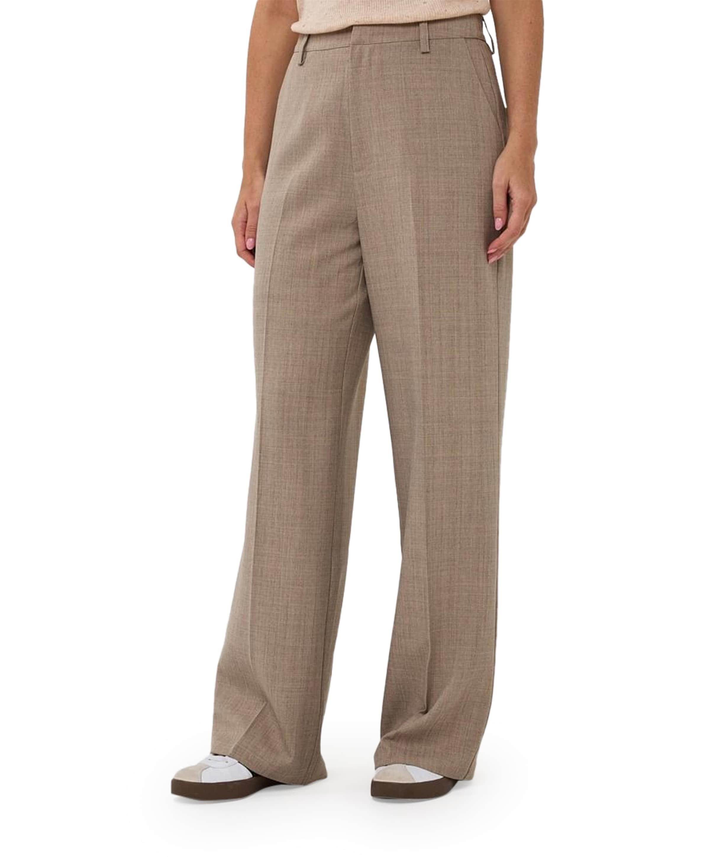 Wide leg broek beige