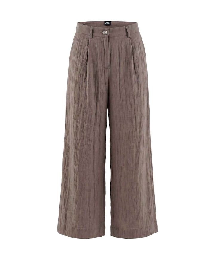 Wide dames broek bruin