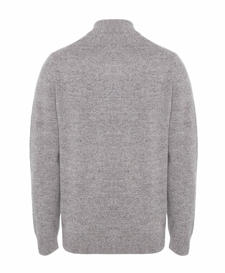 Heren trui met rits beige