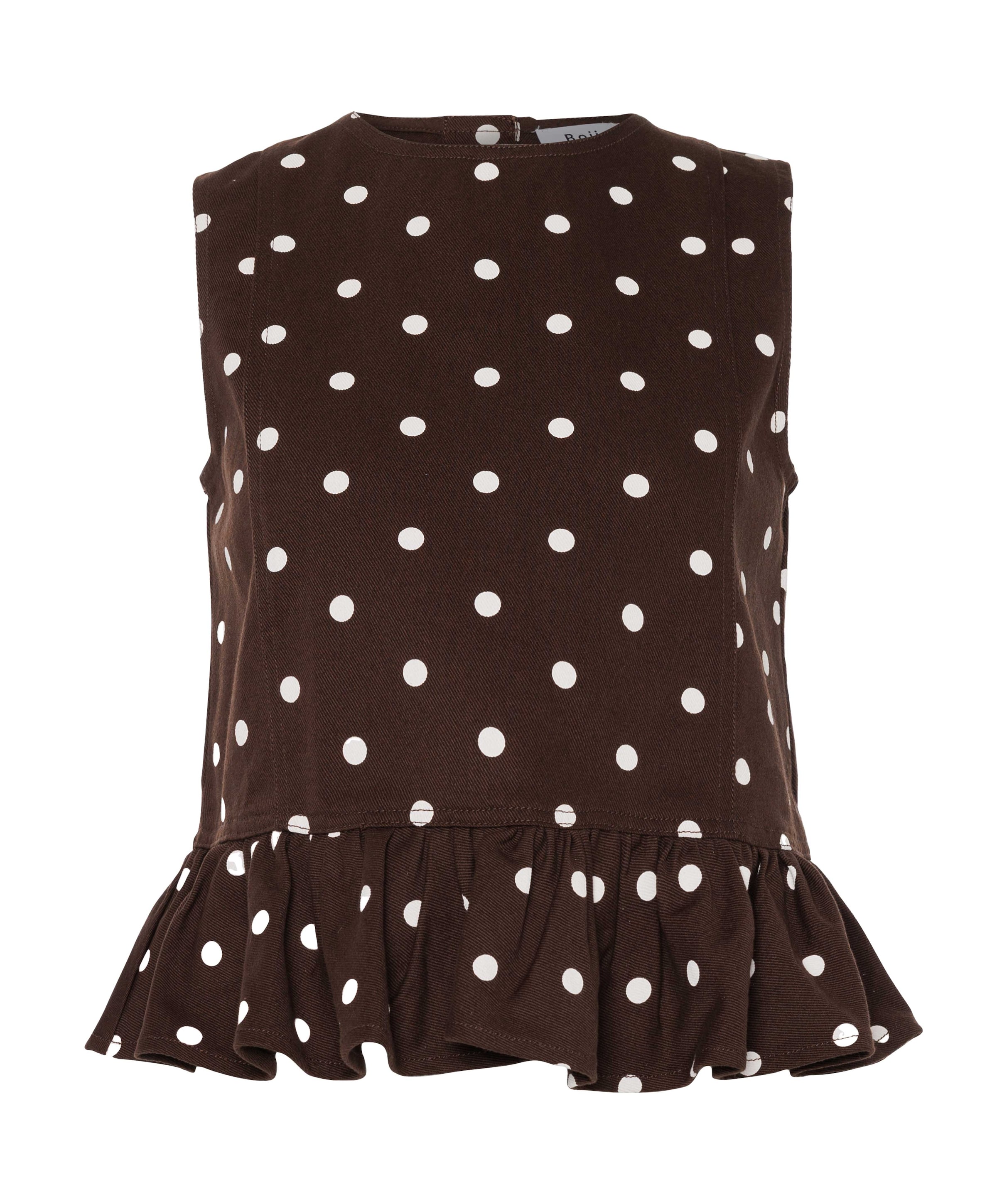Dames top bruin