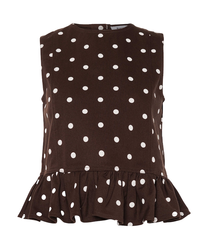 Dames top bruin