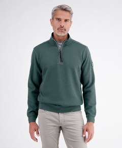 Heren trui met rits groen