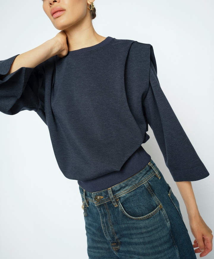 Dames sweater blauw