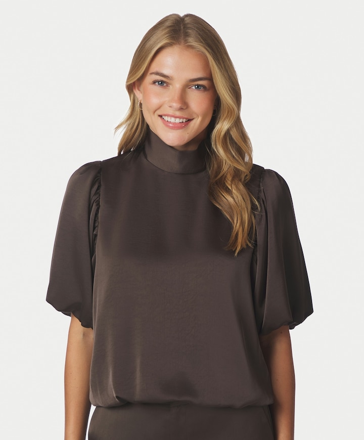 Dames blouse bruin