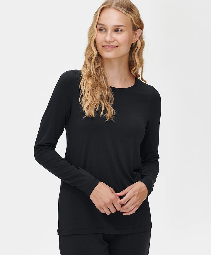 Dames pyjamatop zwart