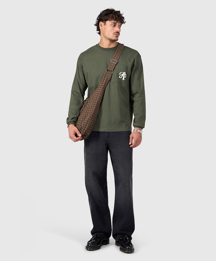 Heren longsleeve groen