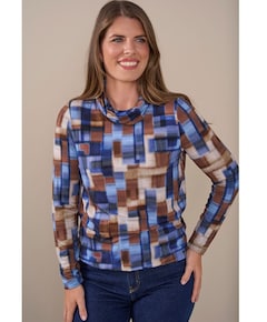 Dames longsleeve blauw