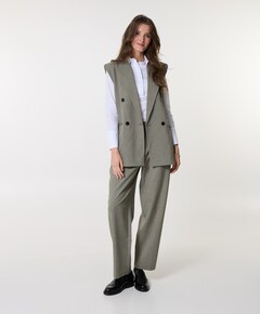 Nicole Crop Tall dames broek beige