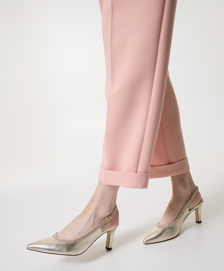 Women sandalets goud