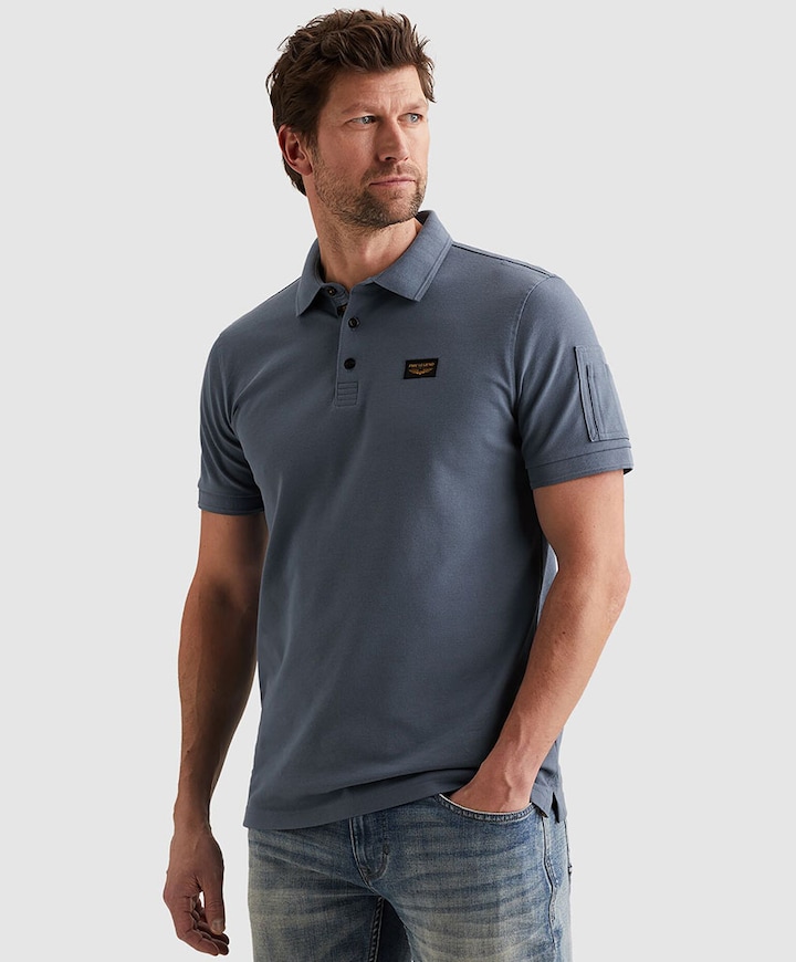 Heren polo blauw
