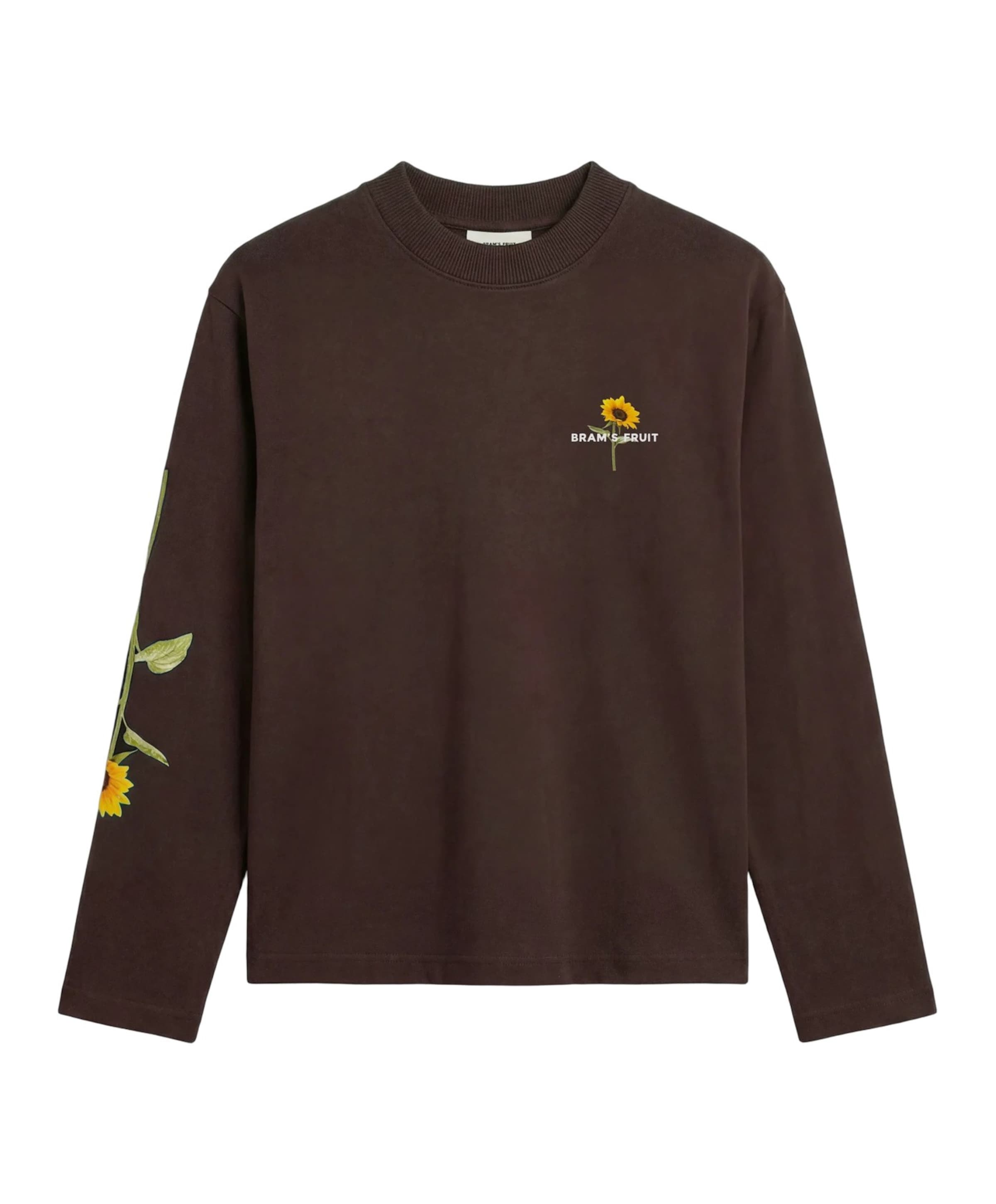 Heren longsleeve bruin