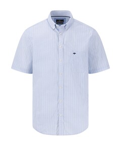 Overhemd korte mouw blauw