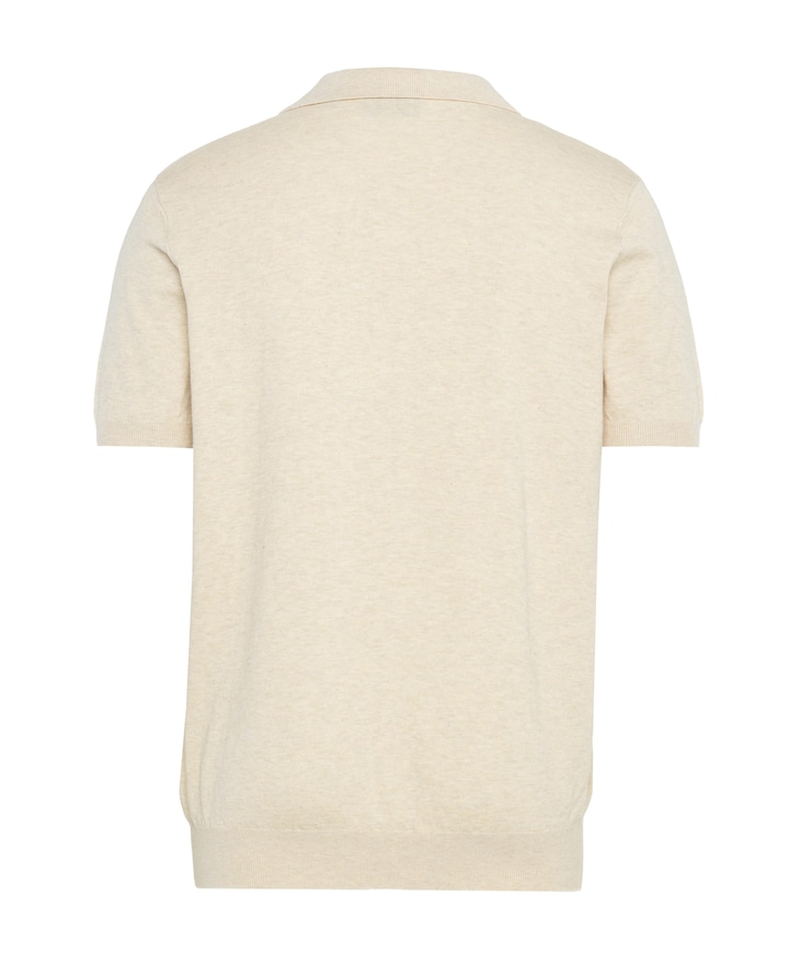 Heren polo beige