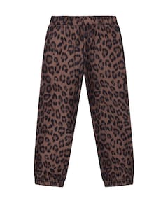 Kids knitted leopard meisjes broek bruin