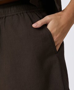 Shala Linen korte broek bruin