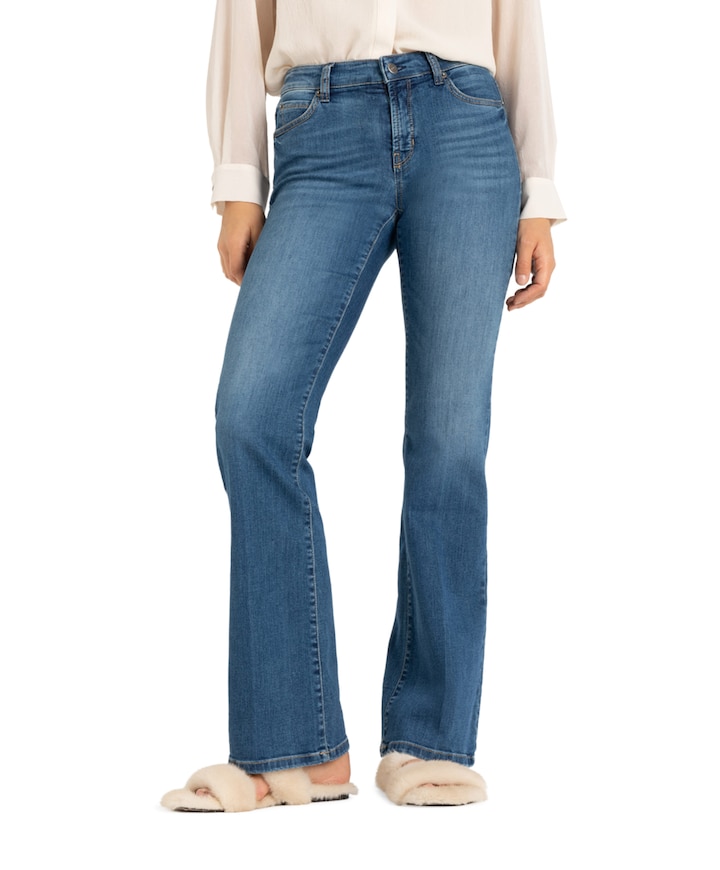Paris flared L33 dames jeans blauw