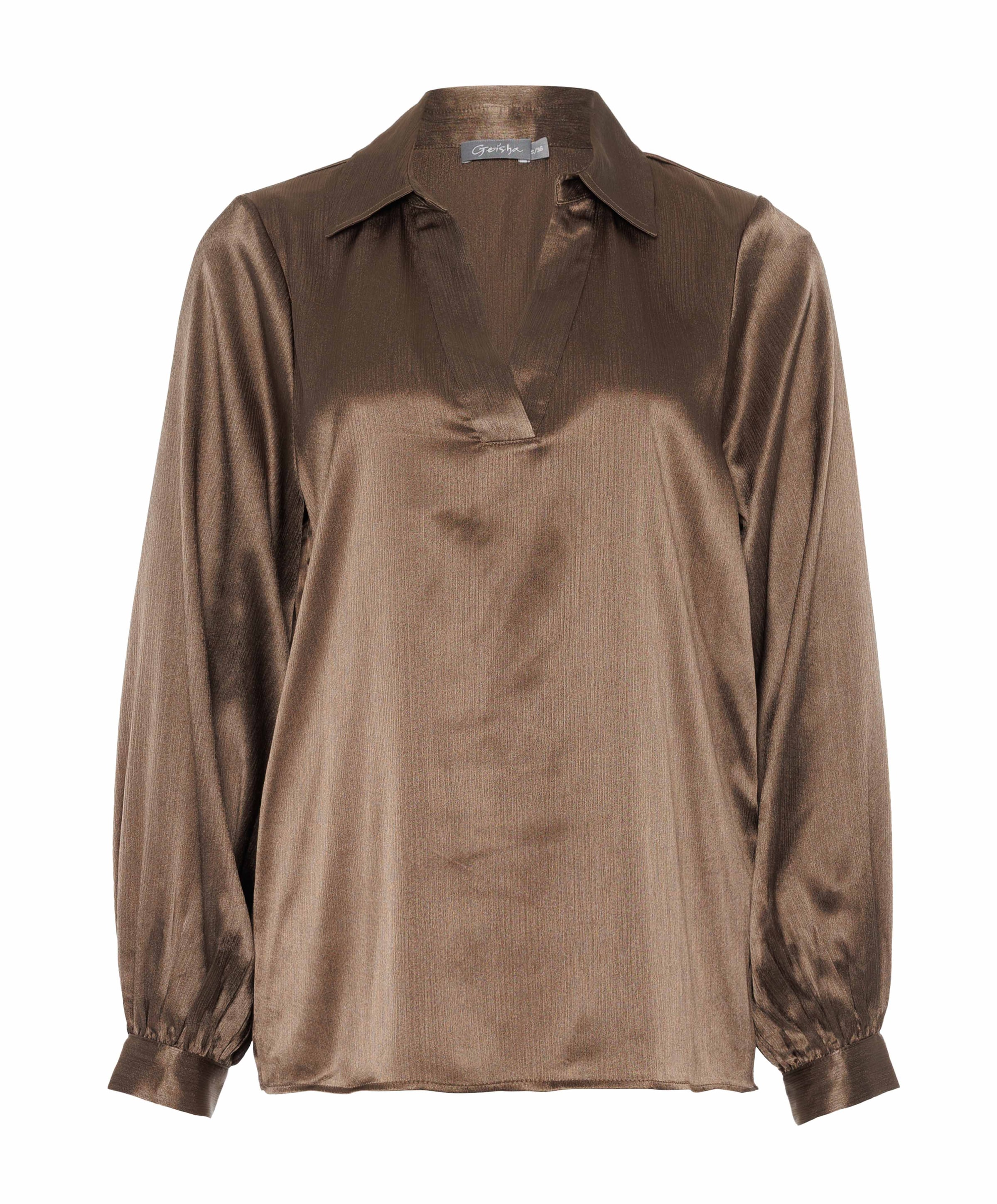 Dames blouse bruin