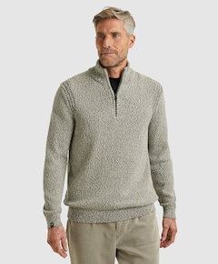 Heren trui met rits grijs