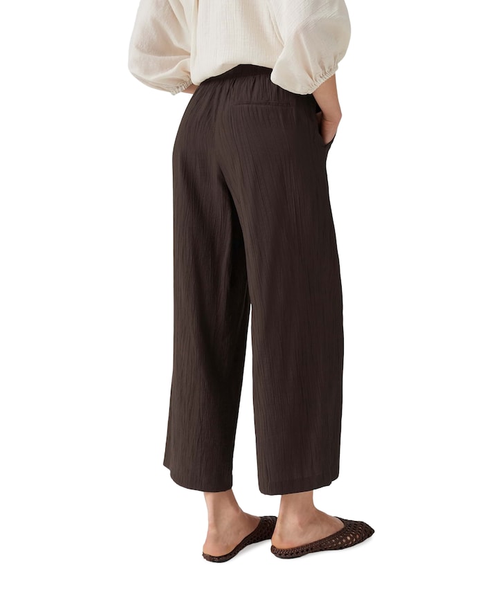 Marou crinkled dames broek bruin