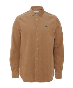 Heren overhemd lange mouw beige