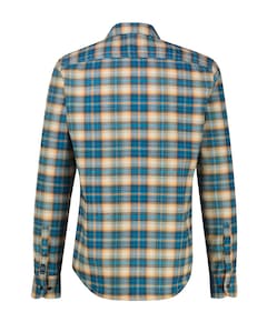 Heren overhemd lange mouw blauw