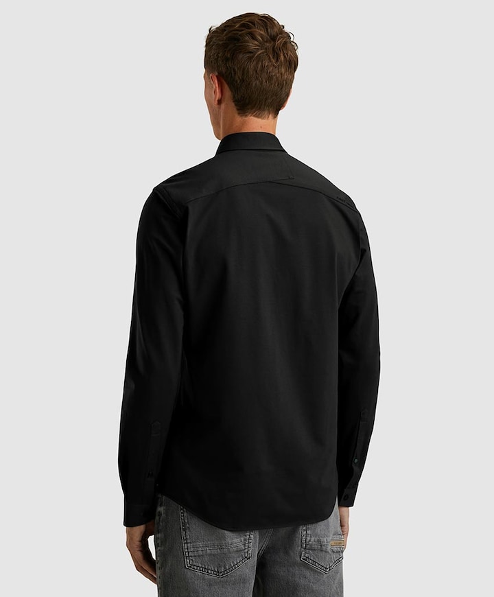 Heren overhemd lange mouw zwart