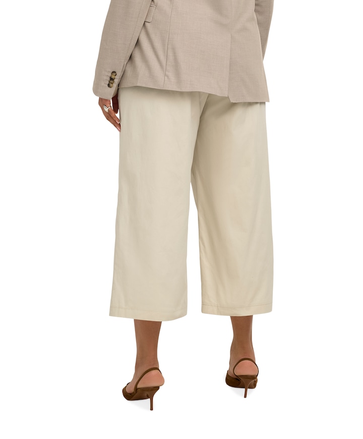 CARANNY HW BELT LONG CULOTTE PNT dames broek beige