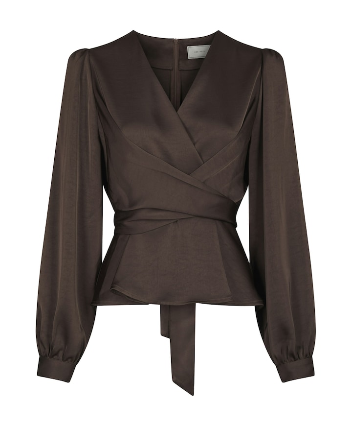 Dames blouse bruin