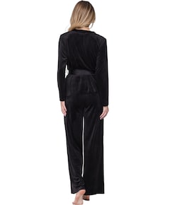 Dames huispak velours zwart