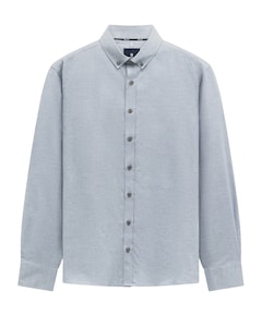 Heren overhemd lange mouw blauw