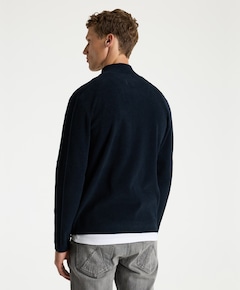 Heren trui met rits blauw