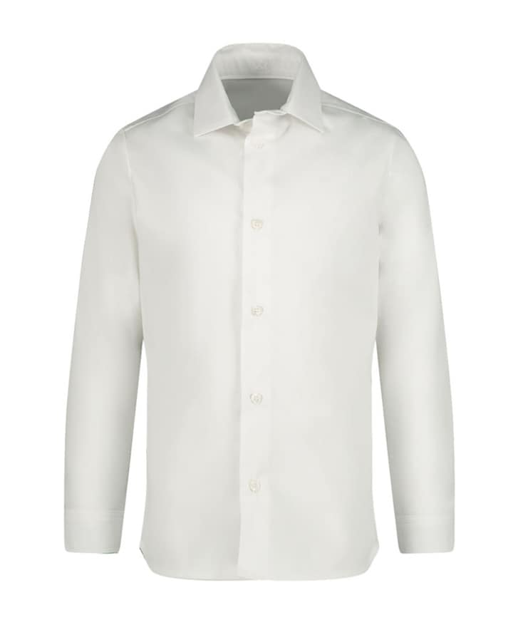 Jongens overhemd lange mouw wit