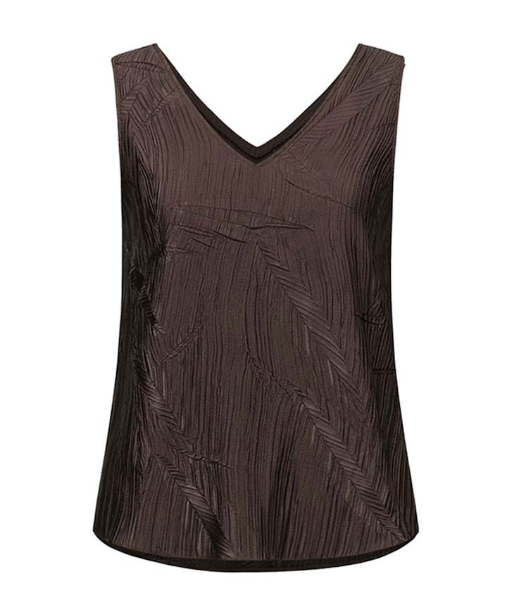 Dames top bruin