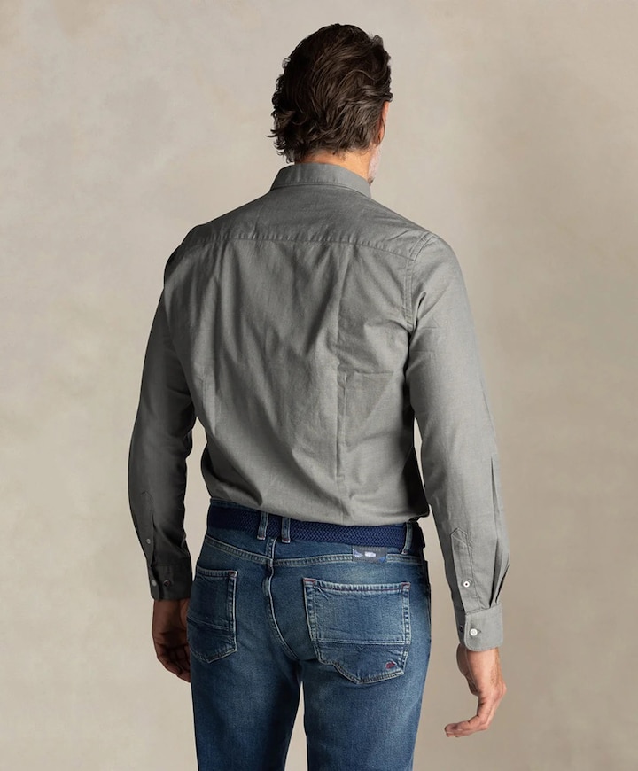 Overhemd lange mouw beige