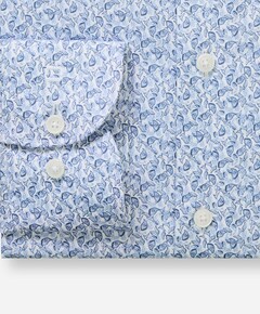 Heren overhemd extra lange mouw blauw