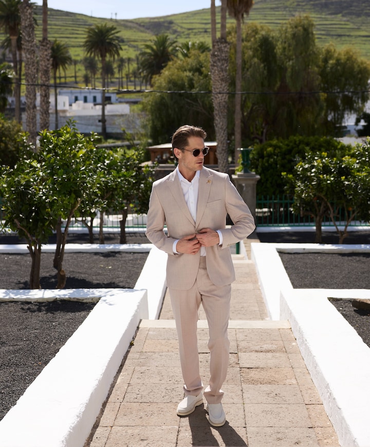 Simon blocks heren moccasins ecru