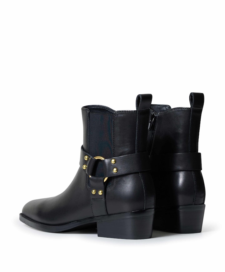 Ymani dames enkellaarzen zwart