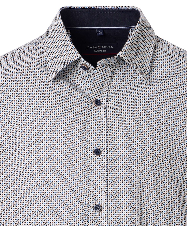 Heren overhemd lange mouw multicolor