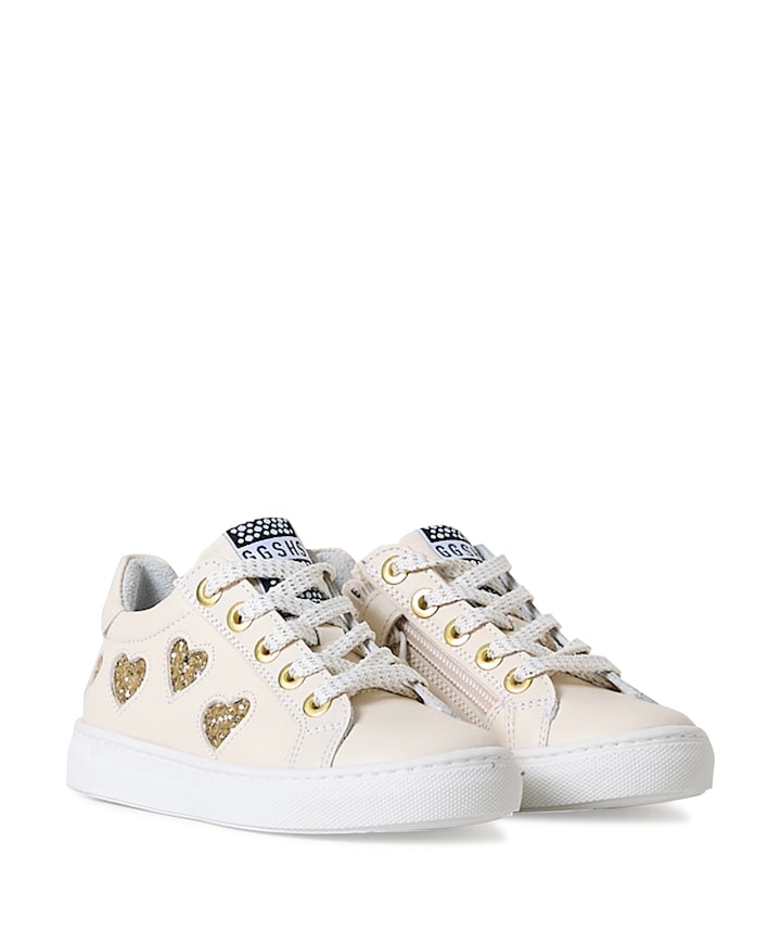 meisjes veterschoenen beige