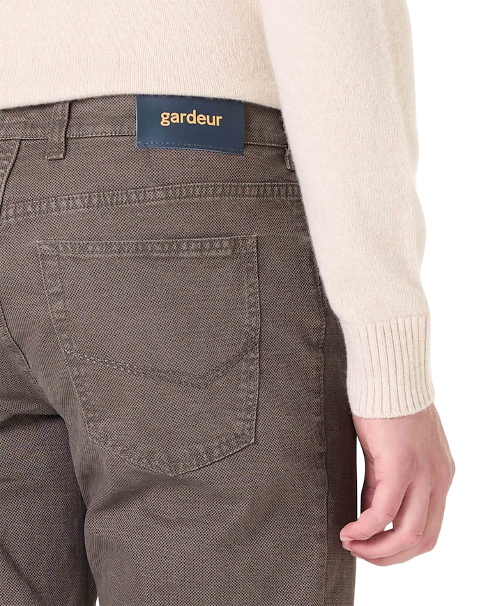 5-Pocket Modern Fit heren broek bruin