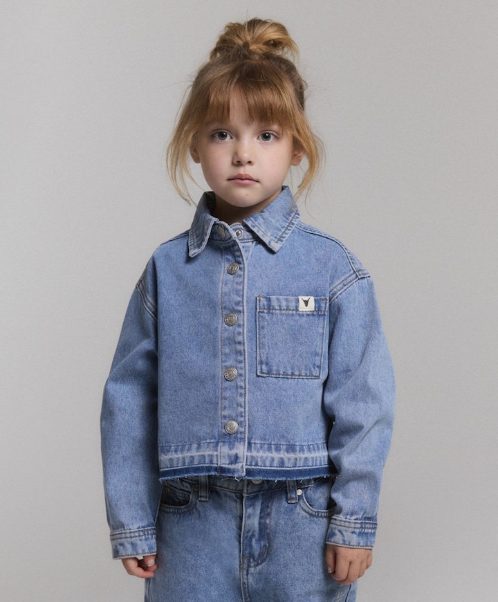 Meisjes spijkerjas blauw