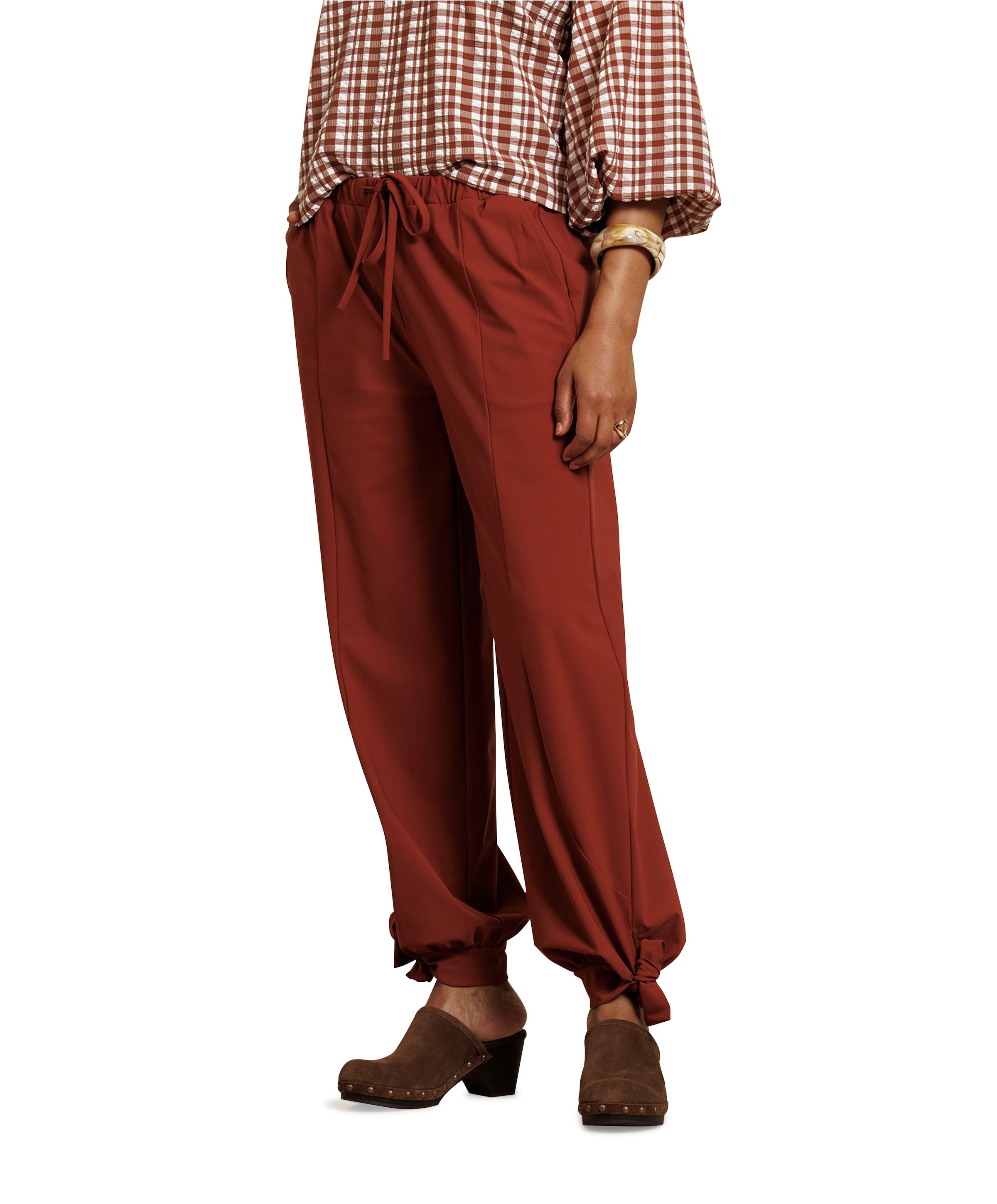 Darie balloon dames broek brique