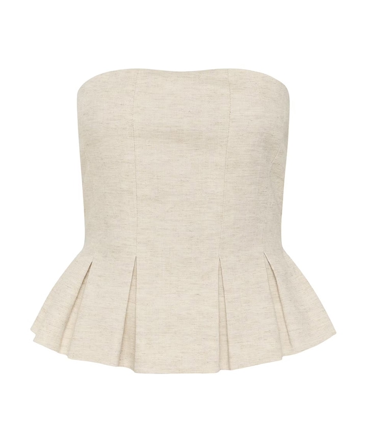 Dames top beige
