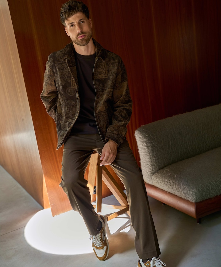 OLAF Slim Elasticated broek bruin