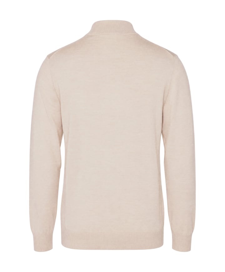 Trui met rits beige