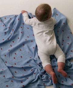 hydrofiel doek 120x120 cm blauw