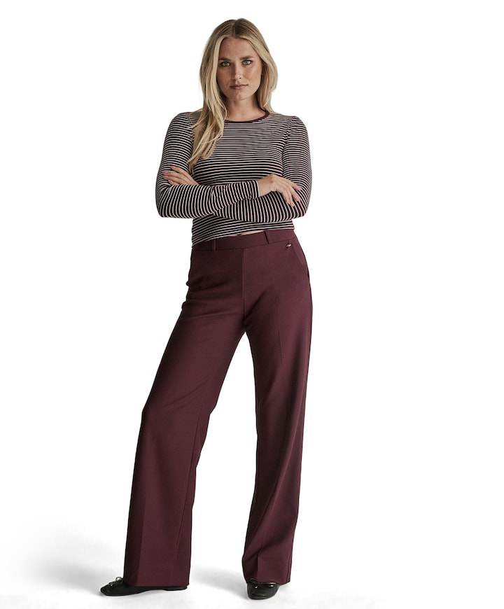 Mira (Elastic) - Twill Jersey - 301 dames broek bordeaux
