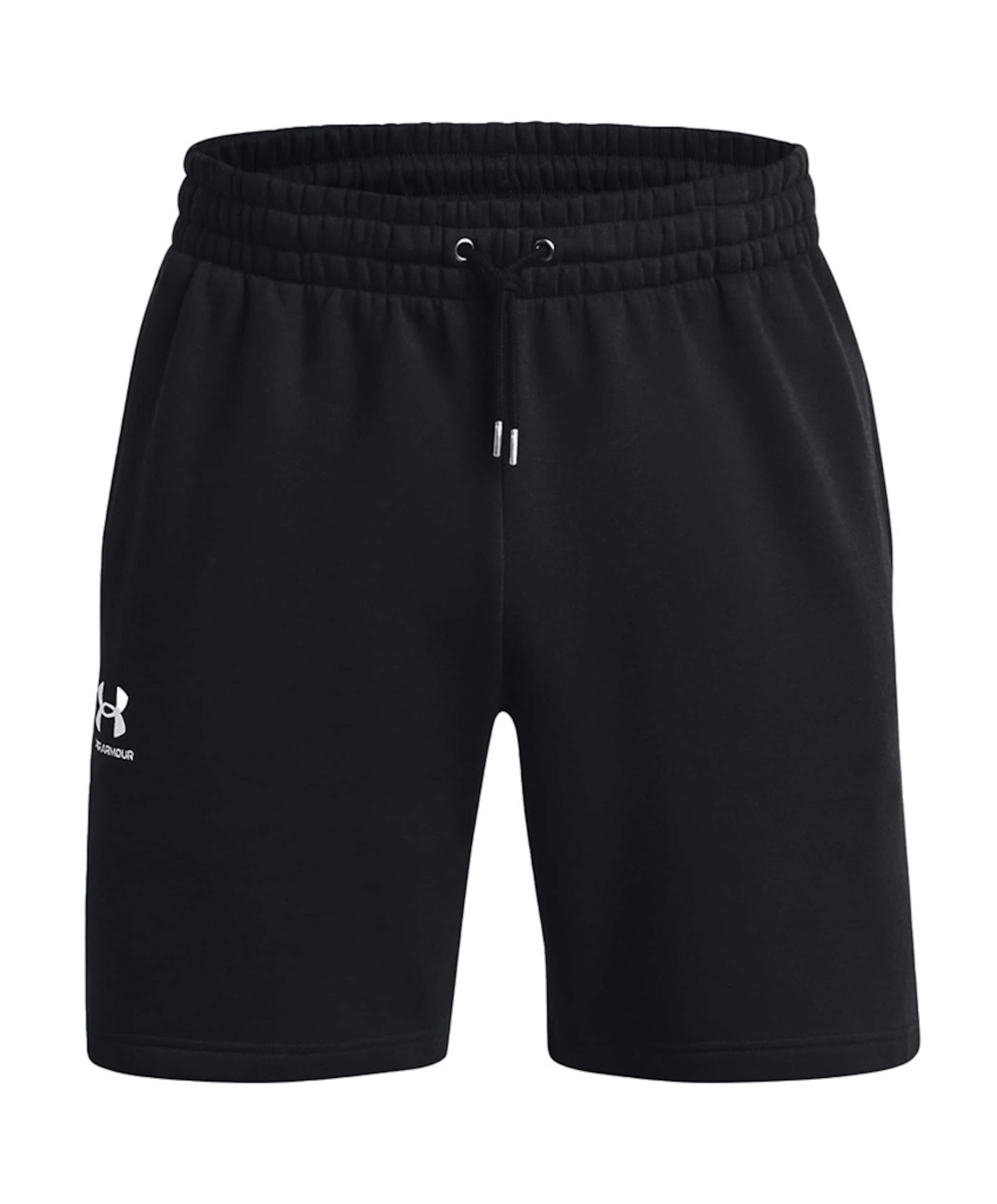 Ua Essential Fleece blk short zwart