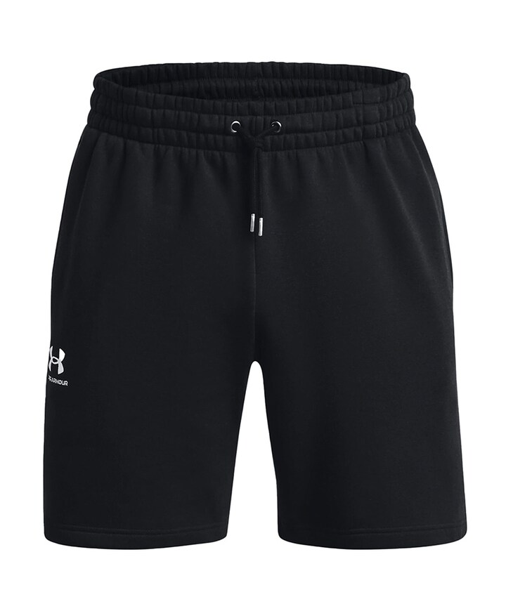 Ua Essential Fleece blk short zwart